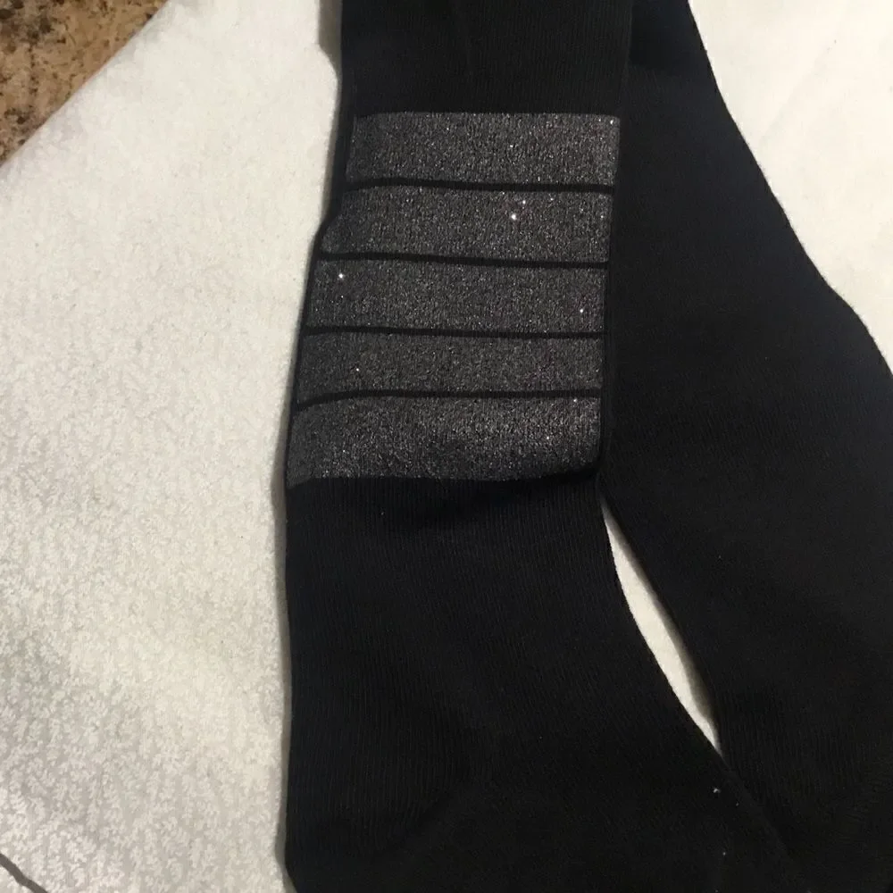 COPY - NWT Sz 4 Girls Tights Black w/Silver Stripes 3/$20